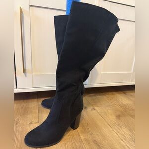 Style & Co. Black Knee Block Heel Boots. NWT size 9. 90.00 retail
